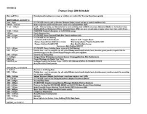 2018 Truman Days Schedule -print version2