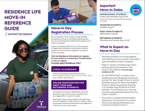 Residence Life Move-In Reference Guide