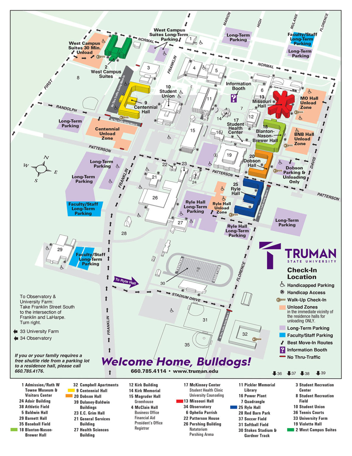 Parking and Unloading Map - Truman Days